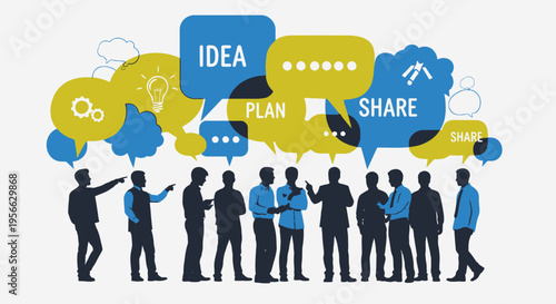 Business people communicating in office.