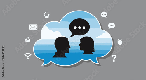 Two people talking in chat.