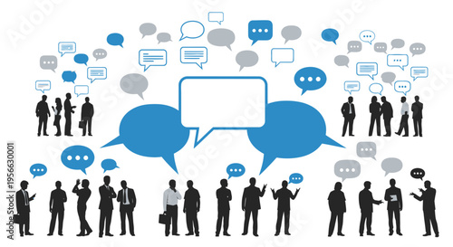 Business people communicating in office.