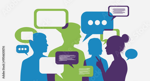 People talking in conversation group.