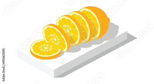 A vibrant arrangement of sliced oranges presented on a white surface displaying a minimalist silhouette high quality professional detailed modern elegant