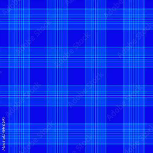 Warm check background plaid, summer fabric textile vector. Rectangle seamless tartan pattern texture in bright and indigo colors.