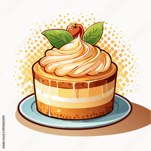 Modernes Luxus-Törtchen in minimalistischer Präsentation