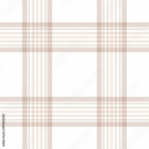 Male plaid textile pattern, uk background texture check. Modern seamless vector tartan fabric in white and light colors.