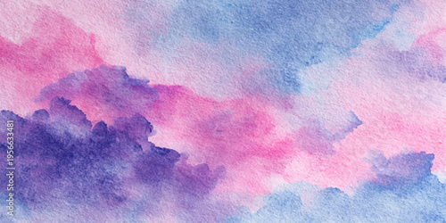 Abstract watercolor painting with soft hues, inspired by dreamy clouds, evokes a sense of serenity and artistic expression.