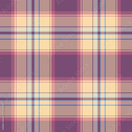 Graph seamless textile vector, american fabric check tartan. Goose plaid pattern background texture in rosy brown and pastel colors.