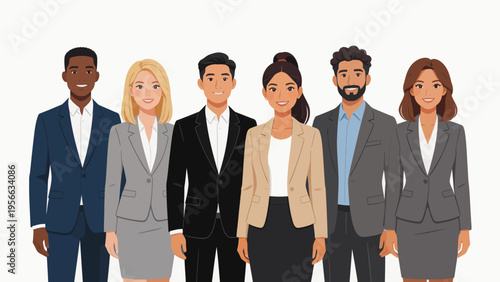 diverse business professionals in suits