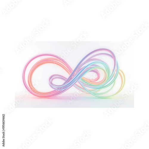 Multicolored infinity loop made of wires.