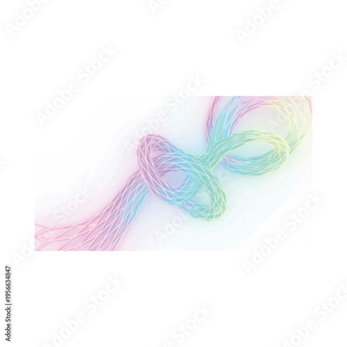 Multicolored string tied in bow.