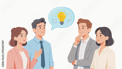Business team with idea bubble