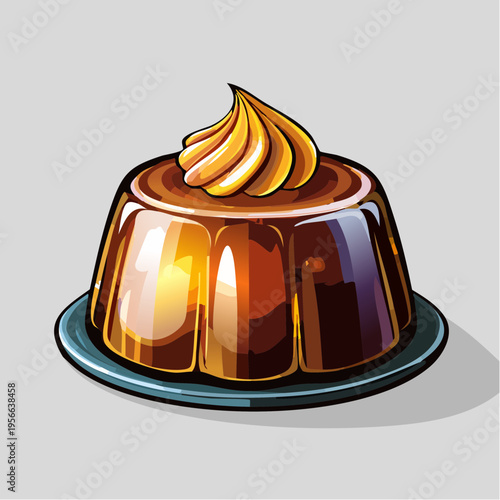 Elegantes Dessert mit glänzender Spiegelglasur im Luxus-Stil