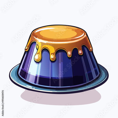 Elegantes Dessert mit glänzender Spiegelglasur im Luxus-Stil