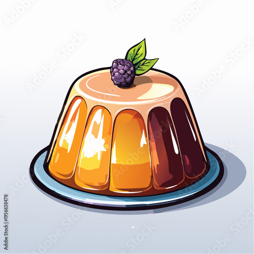 Elegantes Dessert mit glänzender Spiegelglasur im Luxus-Stil