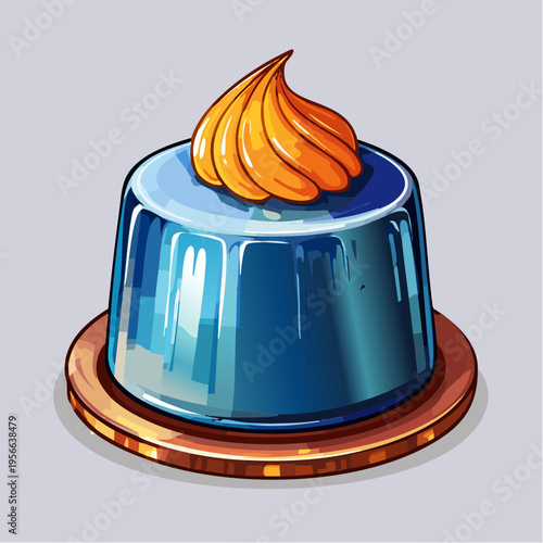 Elegantes Dessert mit glänzender Spiegelglasur im Luxus-Stil