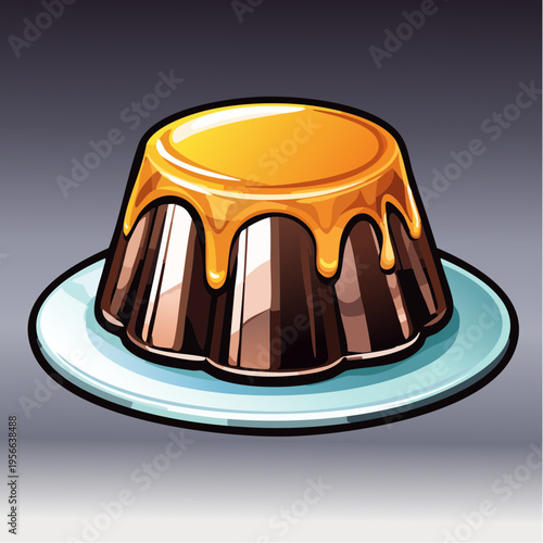 Elegantes Dessert mit glänzender Spiegelglasur im Luxus-Stil