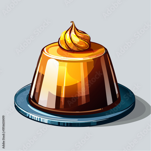 Elegantes Dessert mit glänzender Spiegelglasur im Luxus-Stil