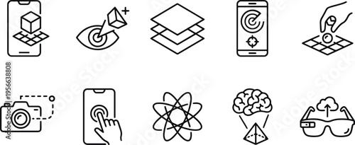 Augmented reality icons for mobile devices and technology