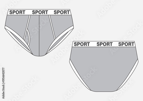 Men short underpants with letters