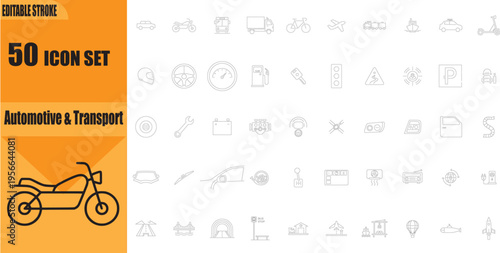 Motorcycle Icon Illustration Design Element.