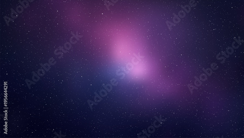 Purple nebula with shining star in deep space. Glowing galaxy dust and cosmic light formation. Abstract universe background for science fiction design and astronomy exploration concept.