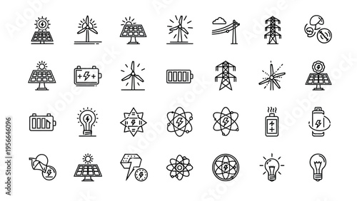 Collection of diverse icons representing various professions, activities, and symbols Vector