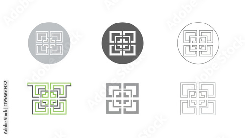 Geometric patterns and floor plan representations of modular spaces Vector