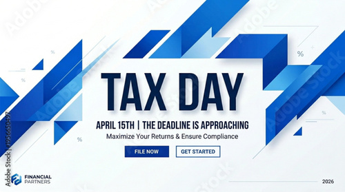 Poster Tax Day deadline April 15th financial planning