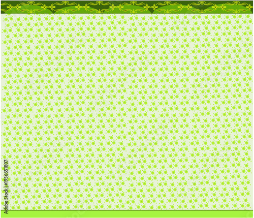 Wallpaper with simple green roses and an olive-colored canary top
