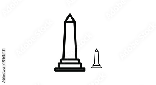 Vector monument icons set