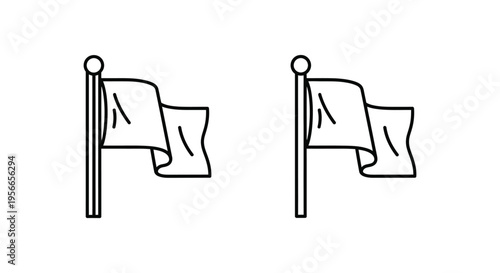 Set of 2 flag icons vector