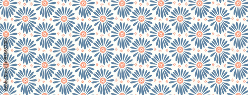 Scandinavian Floral Seamless Pattern Design, Vector file