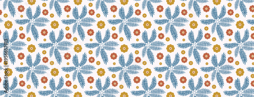 Scandinavian Floral Seamless Pattern Design, Vector file