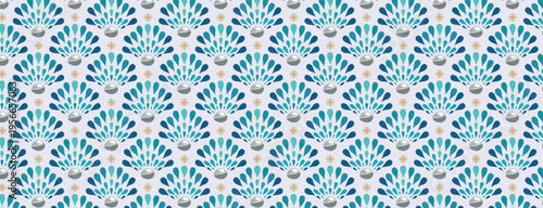 Scandinavian Floral Seamless Pattern Design, Vector file