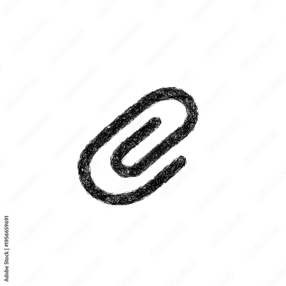 Naklejka premium Sketch attachment icon design