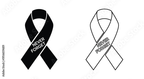 Set of 2 awareness ribbons vector