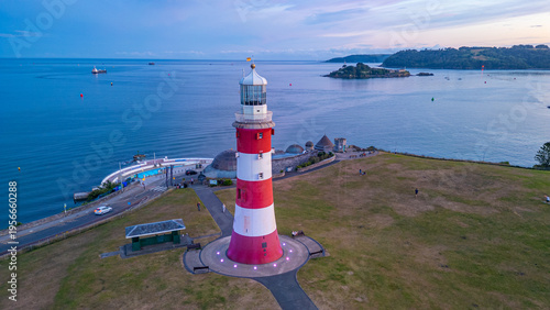 Photography Sunset view of Plymouth Naval Memorial at Hoe park in Plymouth,