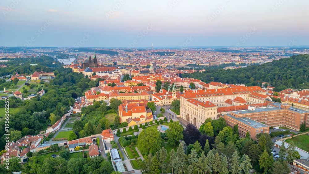 Fototapeta premium Panorama view of Hradcany in Prague, Czech republic