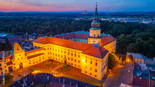 Photos Sunset view of Archbishop's Castle at Kromeriz in Czech republic