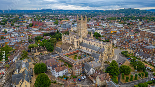 Fotografie Panorama view of Gloucester cathedral in England