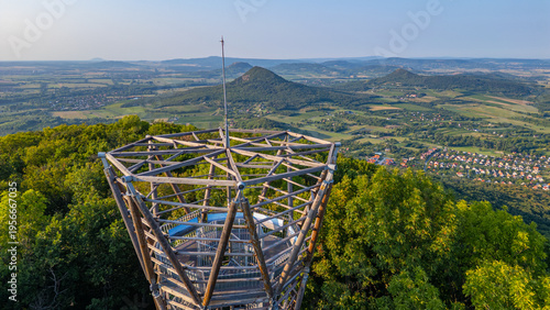Картината върху платно Kisfaludy lookout tower near Badacsony in Hungary