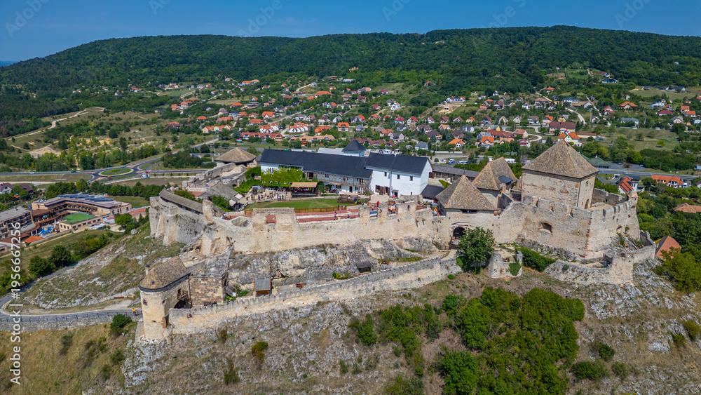 Fototapeta premium Panorama view of Sumeg castle in Hungary