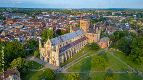 Foto View of the St Albans Cathedral in England