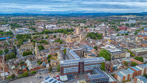 Bild auf Leinwand Panorama view of Gloucester cathedral in England