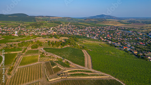 Obraz na płótnie Panorama view of Mad village at Tokaj region in Hungary
