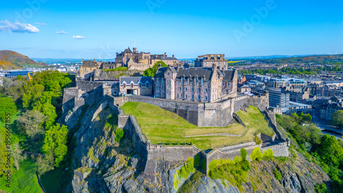 Fotografie Aerial view of Edinburgh castle in Scotland