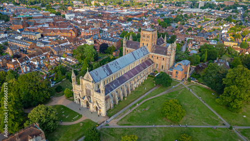 Bild auf Leinwand View of the St Albans Cathedral in England