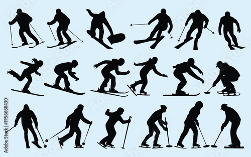 Sequence of silhouetted human figures performing dynamic jumping actions