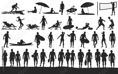 Sequential illustration of a person performing various yoga poses and stretches