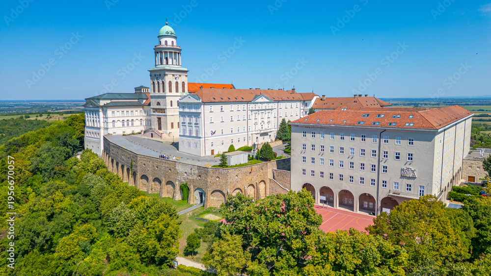 Fototapeta premium Summer day at Pannonhalma abbey in Hungary