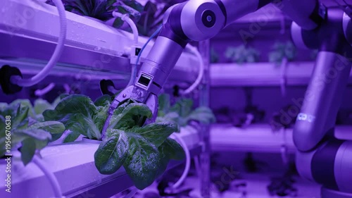 Autonomous Robotic Arm Harvesting Fresh Lettuce in Vertical Indoor Hydroponic Farm
